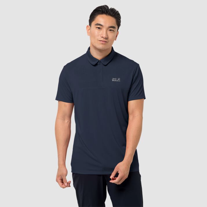 Camisa Polo Jack Wolfskin Jwp Hombre Azules Mexico-1276948